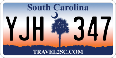 SC license plate YJH347