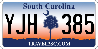 SC license plate YJH385