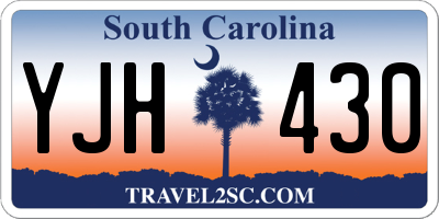 SC license plate YJH430