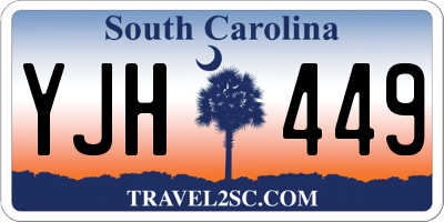 SC license plate YJH449