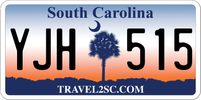 SC license plate YJH515