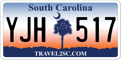 SC license plate YJH517