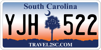 SC license plate YJH522