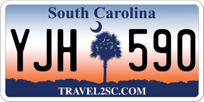 SC license plate YJH590