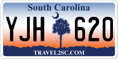 SC license plate YJH620