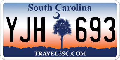 SC license plate YJH693