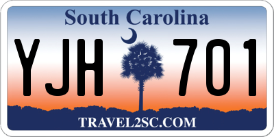 SC license plate YJH701