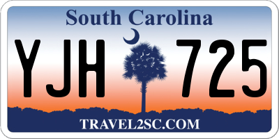 SC license plate YJH725