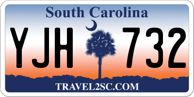SC license plate YJH732