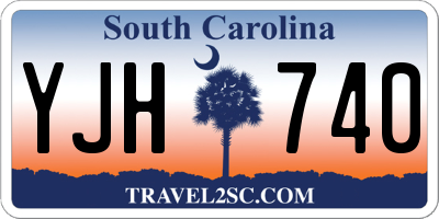 SC license plate YJH740