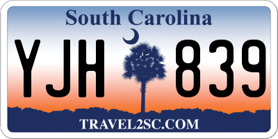 SC license plate YJH839