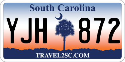 SC license plate YJH872