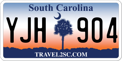 SC license plate YJH904