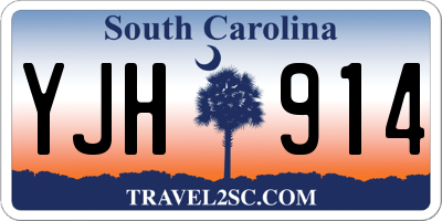 SC license plate YJH914