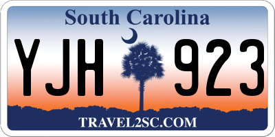 SC license plate YJH923