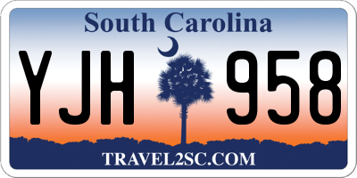 SC license plate YJH958