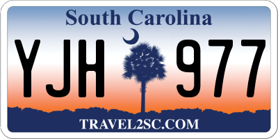 SC license plate YJH977