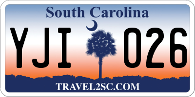 SC license plate YJI026