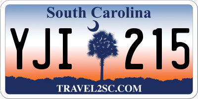SC license plate YJI215