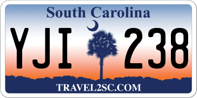 SC license plate YJI238