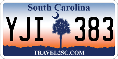 SC license plate YJI383