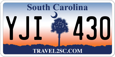 SC license plate YJI430