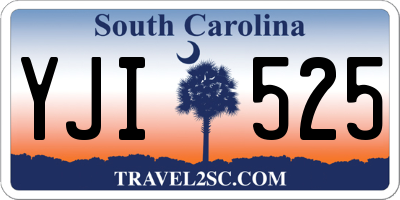 SC license plate YJI525