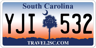 SC license plate YJI532
