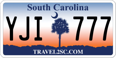 SC license plate YJI777