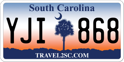 SC license plate YJI868