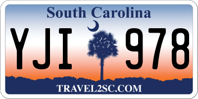 SC license plate YJI978