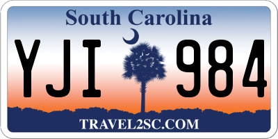 SC license plate YJI984