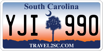 SC license plate YJI990