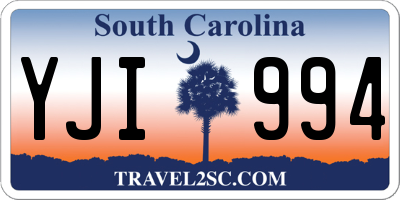 SC license plate YJI994