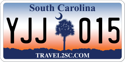 SC license plate YJJ015