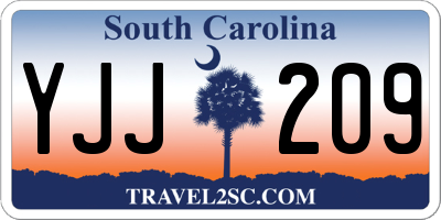 SC license plate YJJ209