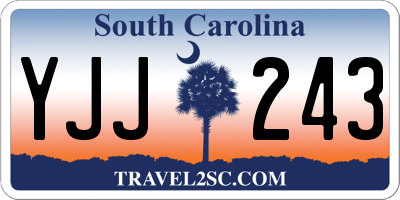 SC license plate YJJ243