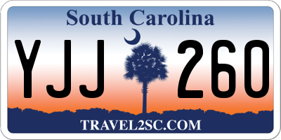 SC license plate YJJ260