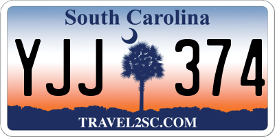 SC license plate YJJ374