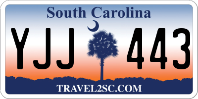 SC license plate YJJ443