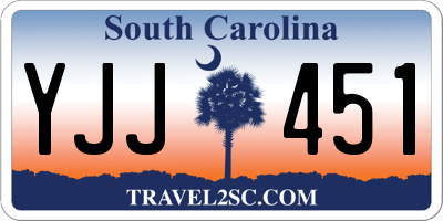 SC license plate YJJ451