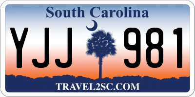 SC license plate YJJ981