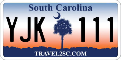 SC license plate YJK111