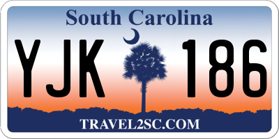 SC license plate YJK186