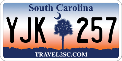 SC license plate YJK257