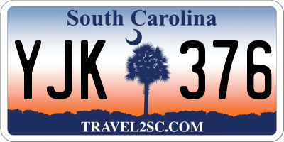 SC license plate YJK376