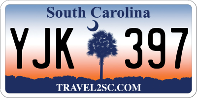 SC license plate YJK397