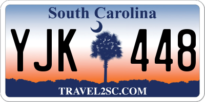 SC license plate YJK448