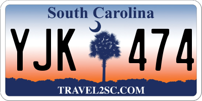 SC license plate YJK474