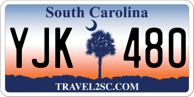 SC license plate YJK480